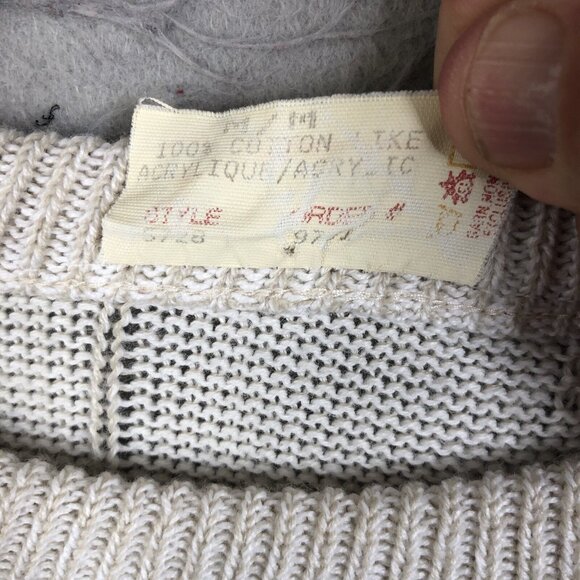 Vintage Tanto Pelo Sweater Mens Extra Large Cream White Boat Yacht Cruise Resort - Picture 6 of 16
